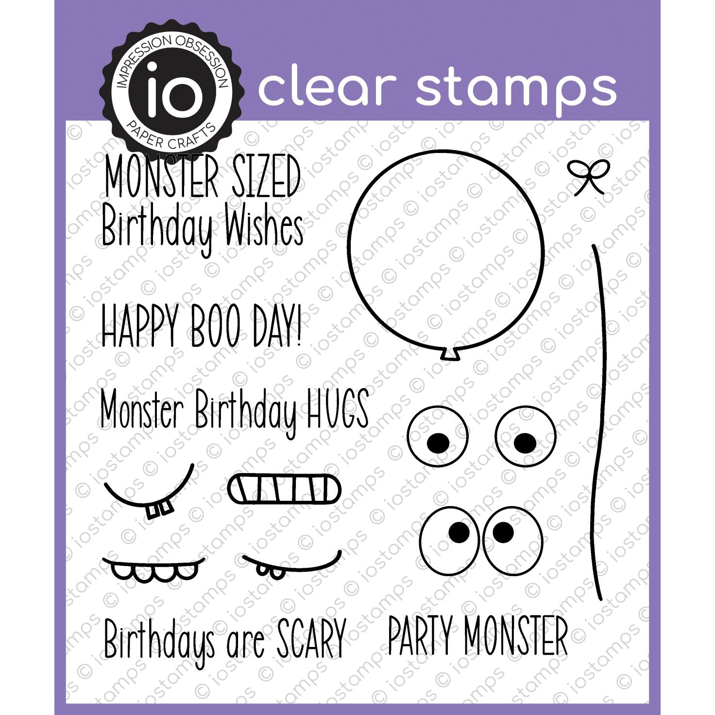 Impression Obsession - Clear Stamp - Happy Birthday By Jeanne Streiff