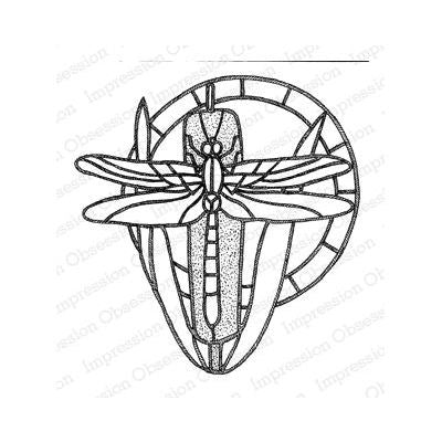 H1477-DG Dragonfly Stained Glass