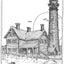 H1905-DG Vintage Currituck Lighthouse