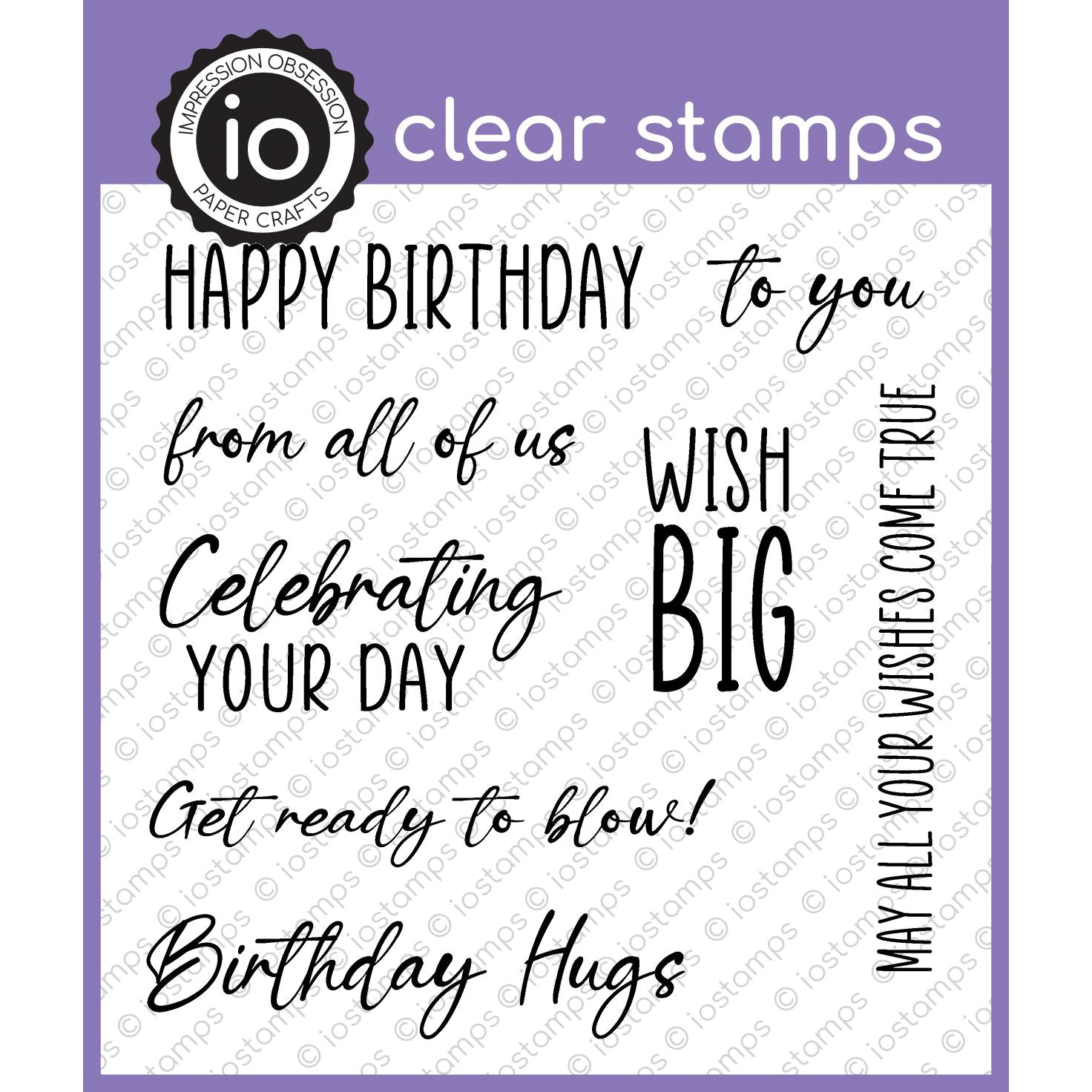*NEW Birthday Cool Clear Stamps