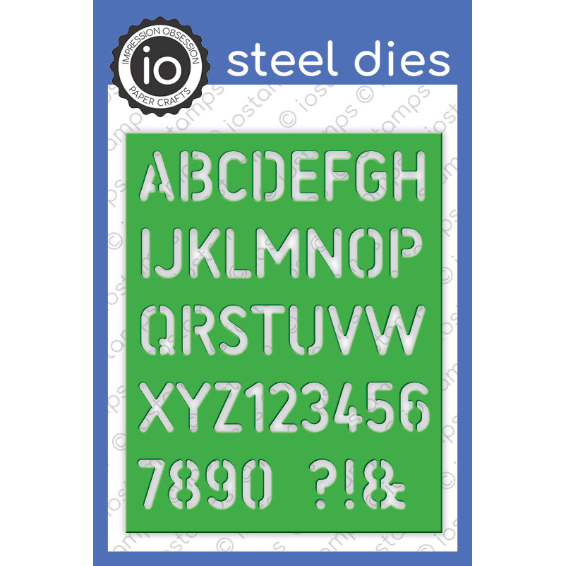 DIE173-W Stencil Alphabet