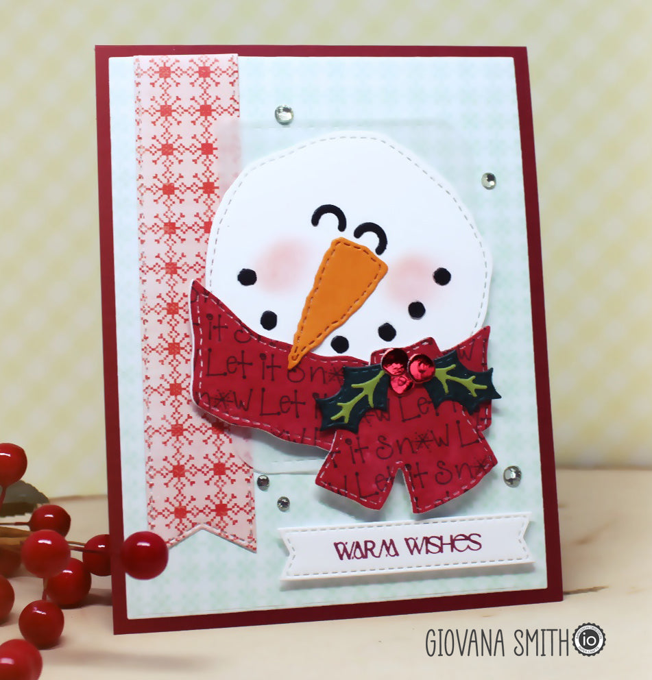 DIE1359-Z Snowman in Scarf TEMPORARILY OUT OF STOCK