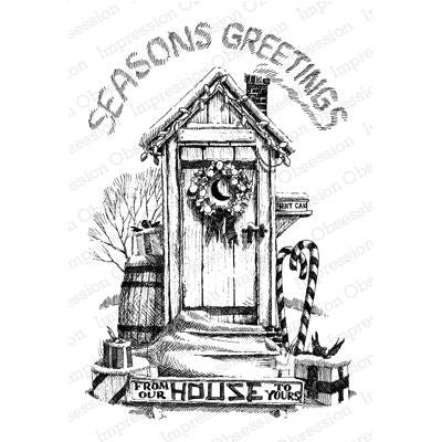 K1041-DG Seasons Greetings Outhouse
