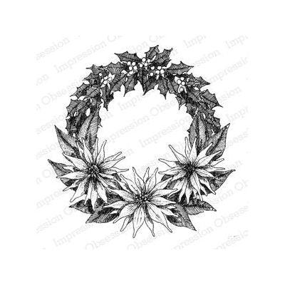 H1487-DG Poinsettia Wreath