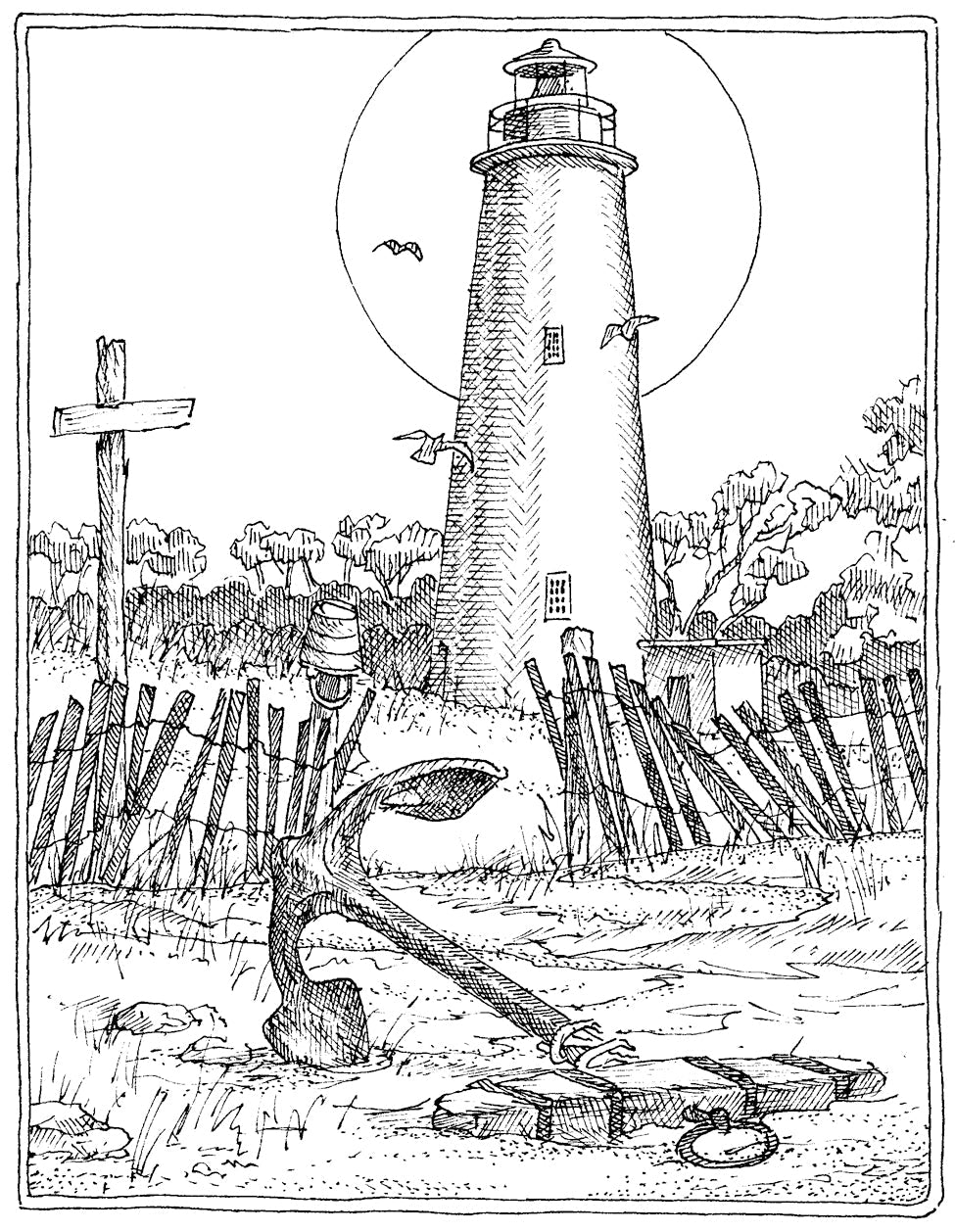 H1914-DG Ocracoke Island Lighthouse