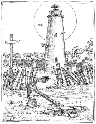 H1914-DG Ocracoke Island Lighthouse