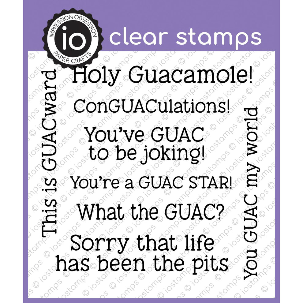 IO Stamps Avocado Sayings Stamp Set