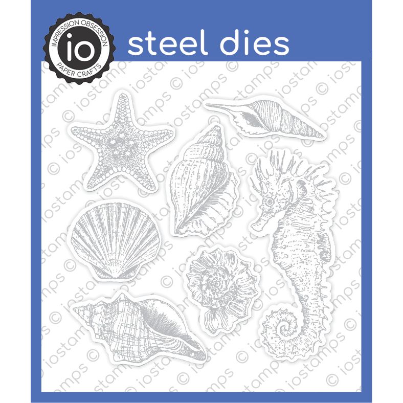 DIE1181-YY Seahorse & Shells