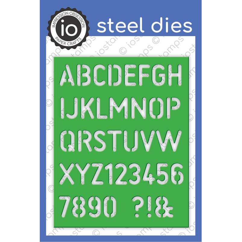 DIE227-W Stencil Alphabet
