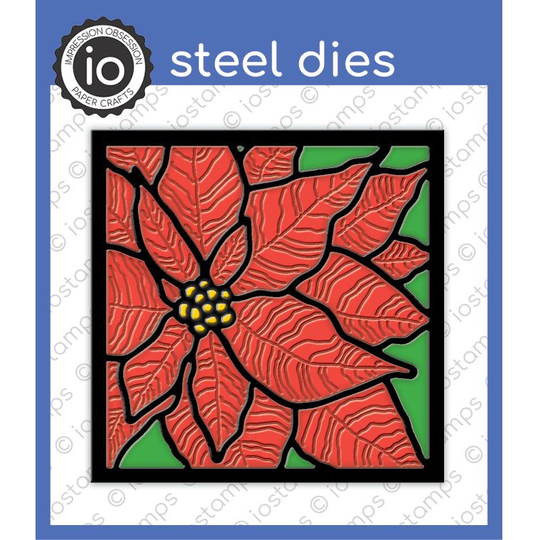 DIE890-Y Poinsettia Frame